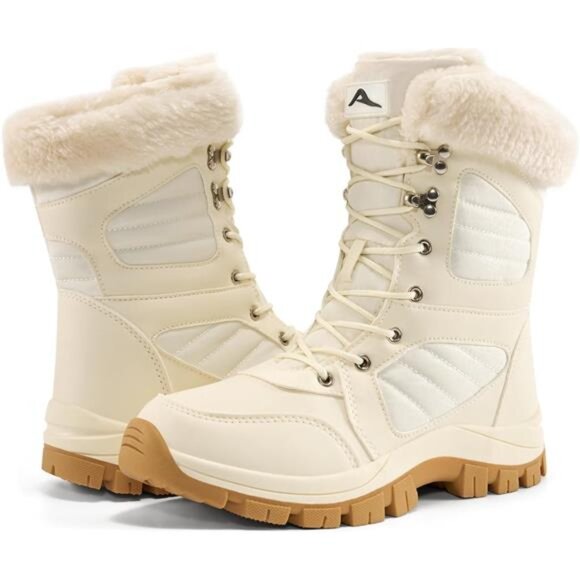 Shoes - Women's Snow Boots Winter Waterproof Warm Fur Lined Non Slip Mid Calf Boots